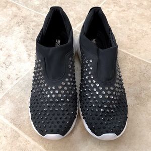 Michael Kors Ace Teainer Embellished Slip-On Sneakers